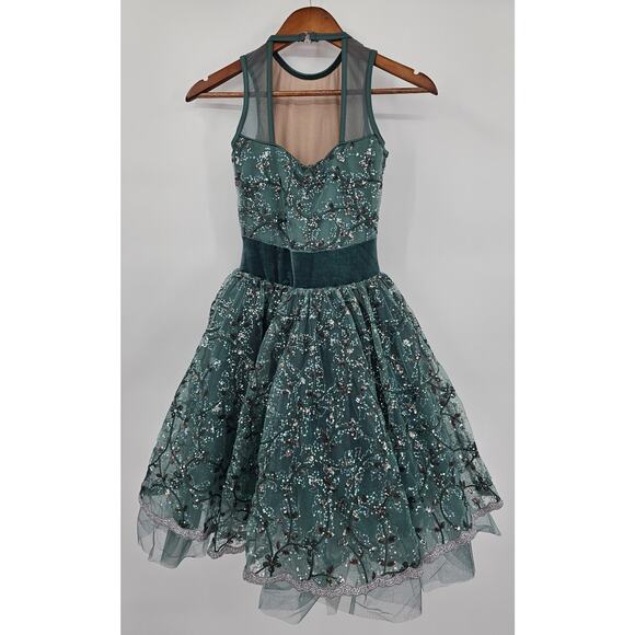 Weissman Dancewear Adult Size SA Small Green Dance Costume/Fairy Dress Up/Photos - Picture 2 of 8